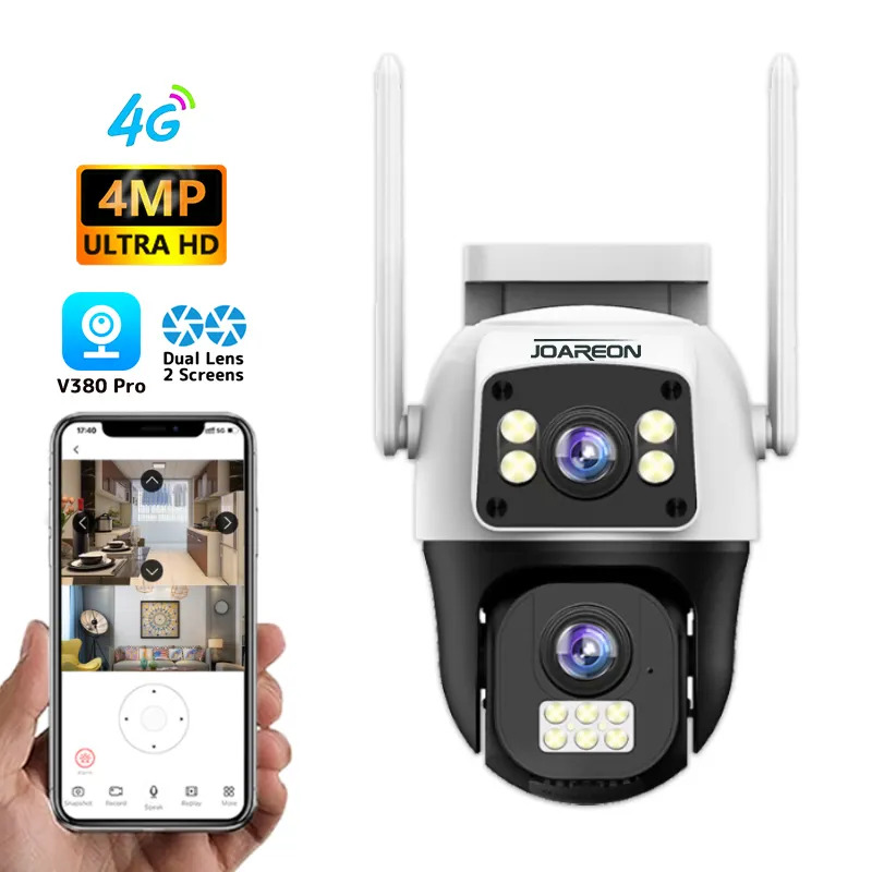 Kamera za video nadzor, 4G, 4 MP, Vodootporna, Širokougaona
