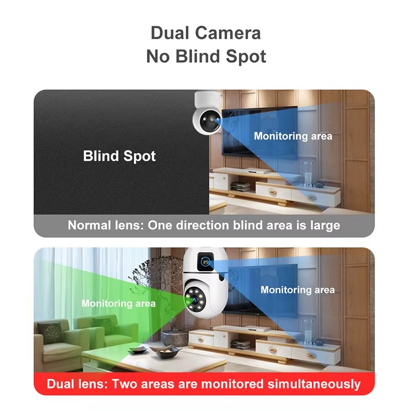 WiFi, Kamera za video nadzor, Bežična, 2MP Sa dva objektiva — foto 3