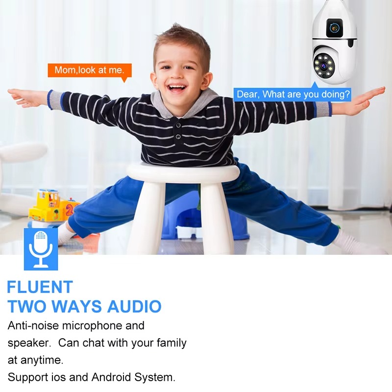 WiFi, Kamera za video nadzor, Bežična, 2MP Sa dva objektiva — foto 4