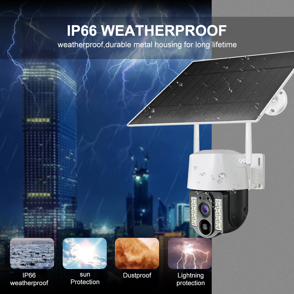 Solarna, PTZ, WiFi kamera za video nadzor 2", 3MP — foto 5