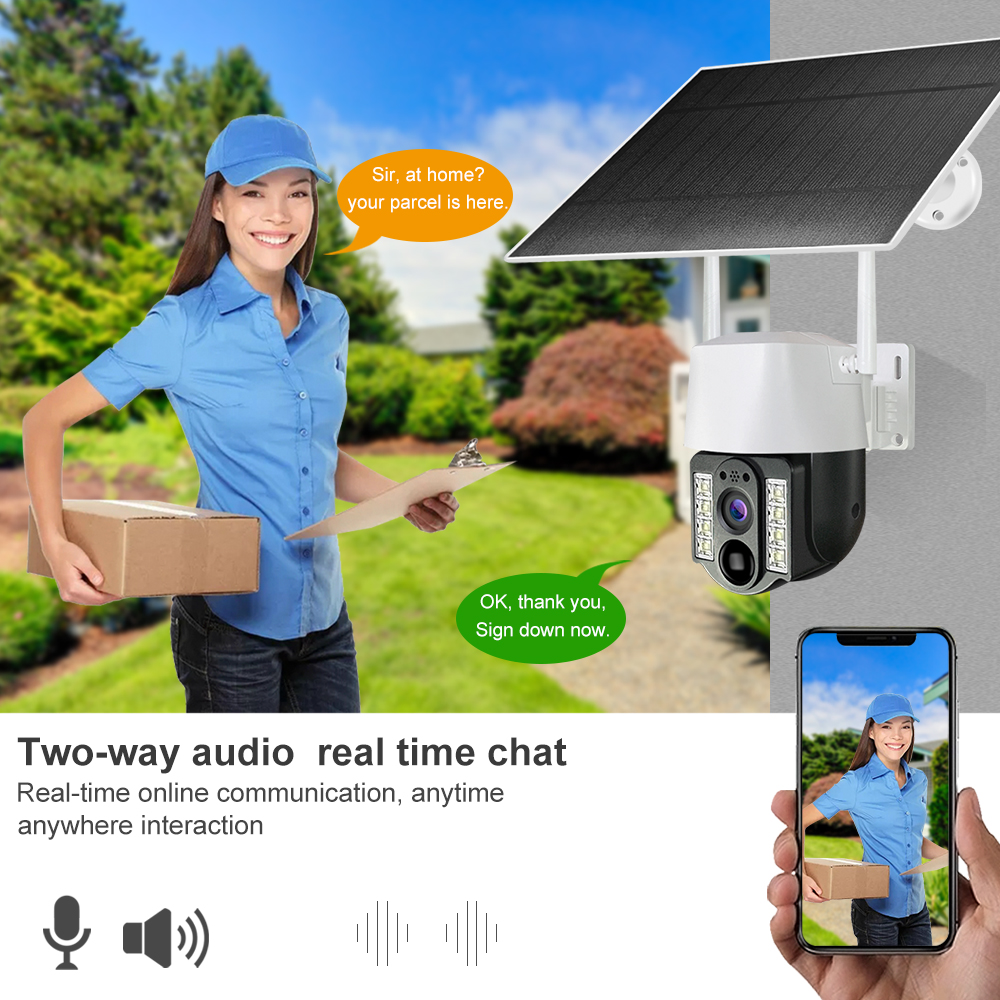 Solarna, PTZ, WiFi kamera za video nadzor 2", 3MP — foto 7